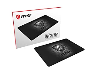MSI Agility GD20 Premium Gaming Mouse Pad, Medium Size, Ultra Smooth Micro-Tex Textile Surface, Anti-Slip Natural Rubber Base, Extra Thick, Perfect for Laser and Optical Mice, 12.5” X 8.7” X 0.2”