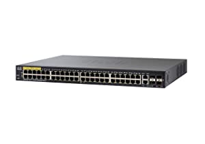 Cisco SF350-48P Managed Switch, 48 10/100 Ports, 382W PoE, 4 Gigabit Ethernet (GbE) Combo SFP, Limited Lifetime Protection (SF350-48P-K9-NA)