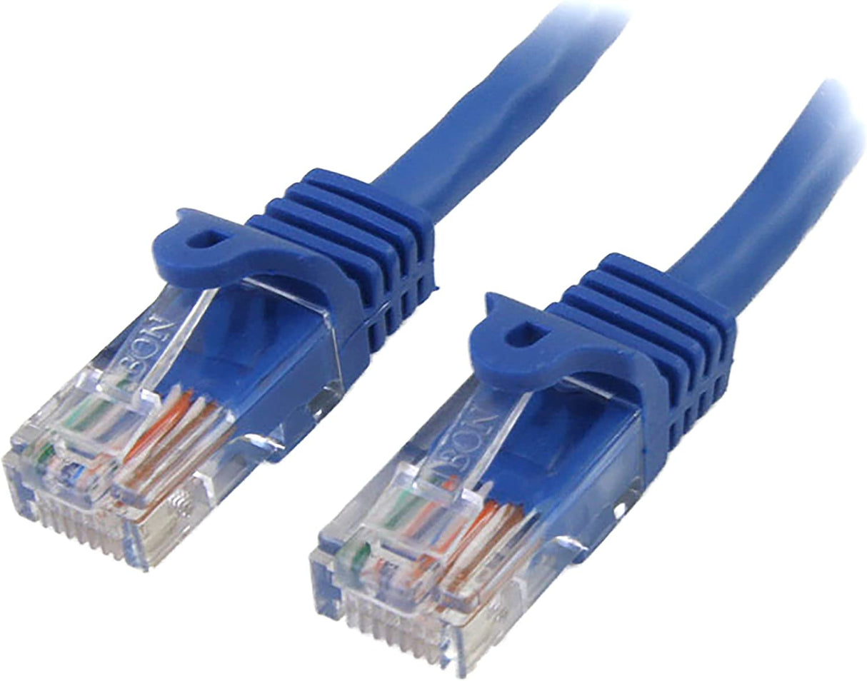 StarTech.com Cat5e Ethernet Cable15 ft - Blue - Patch Cable - Snagless Cat5e Cable - Network Cable - Ethernet Cord - Cat 5e Cable - 15ft 15 ft / 4.5m Blue