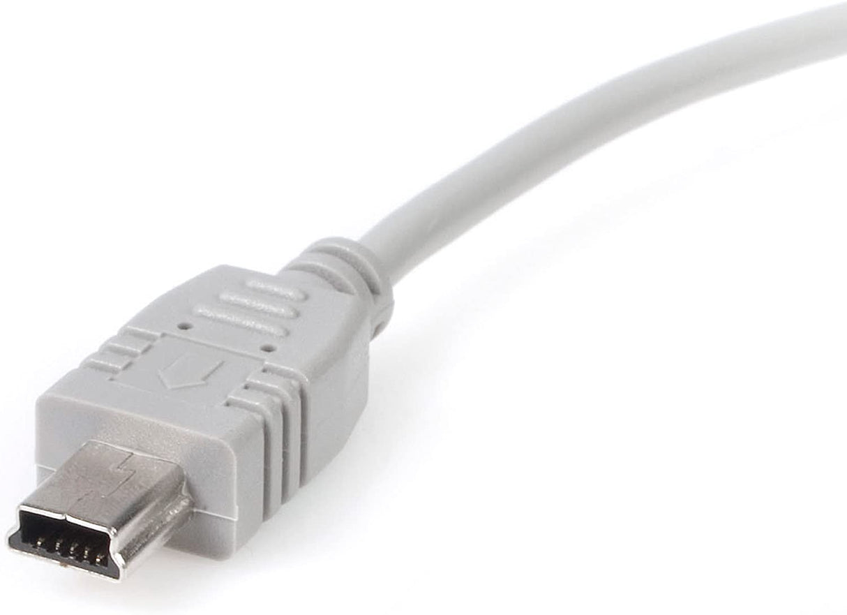 StarTech.com 6 ft Mini USB Cable - A to Mini B - USB to Micro b - 6ft USB to Micro Cable - 6ft Micro USB Cable (USB2HABM6), 6 ft / 2m, Gray 6 ft / 2m Straight