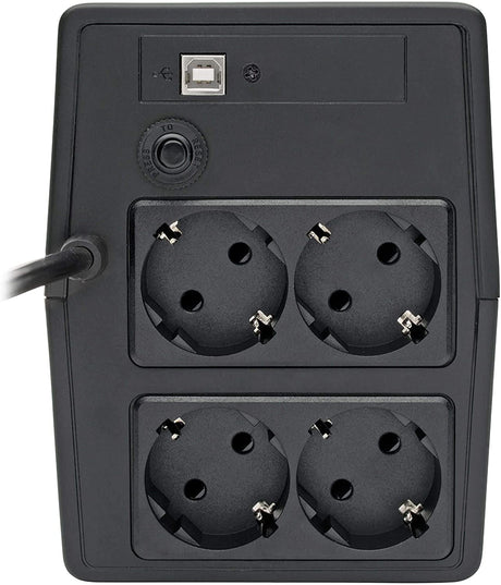 Tripp Lite 850 VA/480-Watt Line-Interactive UPS with 4 Schuko CEE 7/7 Outlets, Black (OMNIVSX850D)