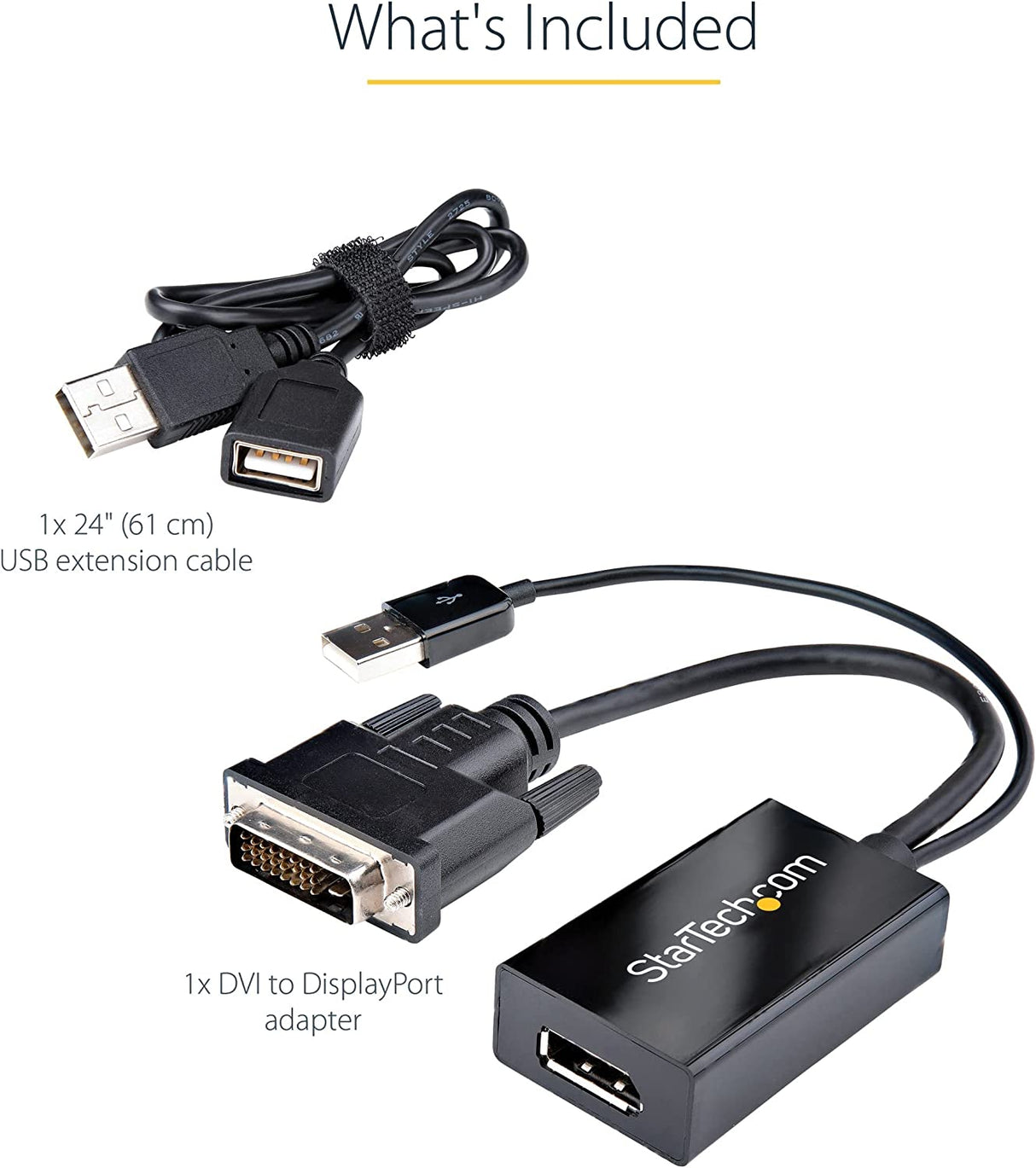 StarTech.com DVI to DisplayPort Adapter - USB Power - 1920 x 1200 - DVI to DisplayPort Converter - Video Adapter - DVI-D to DP (DVI2DP2)