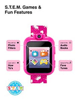PlayZoom Kids Smartwatch 2 with Headphones Featuring a Swivel Selfie Camera, STEM Learning, 20+ Games, Audio Bedtime Stories, Store Music for Kids Toddlers Boys Girls Fuchsia Multi with Crown