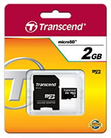 Transcend 2 GB microSD Flash Memory Card TS2GUSD