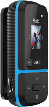SanDisk 16GB Clip Sport Go MP3 Player, Blue - LED Screen and FM Radio - SDMX30-016G-G46B 16GB Blue