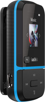 SanDisk 32GB Clip Sport Go MP3 Player, Blue - LED Screen and FM Radio - SDMX30-032G-G46B 32GB Blue