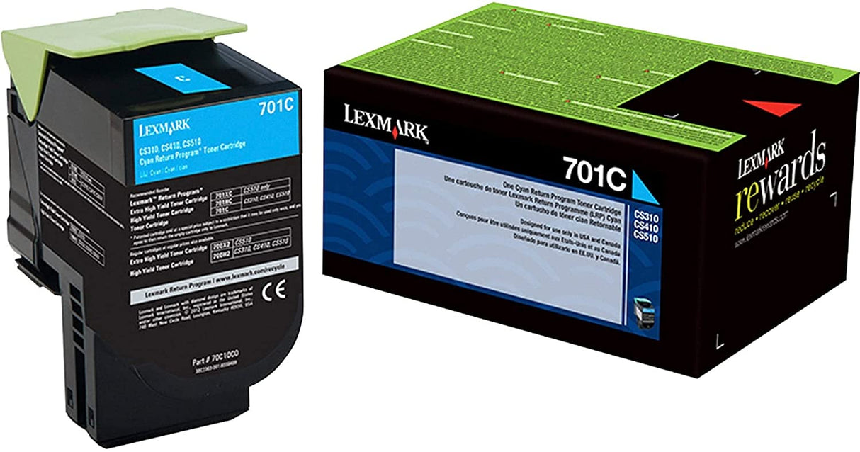 Lexmark 70C10C0 Cyan Return Program Toner