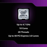 Intel Core i9-10900X Desktop Processor 10 Cores up to 4.7GHz Unlocked LGA2066 X299 Series 165W (BX8069510900X)