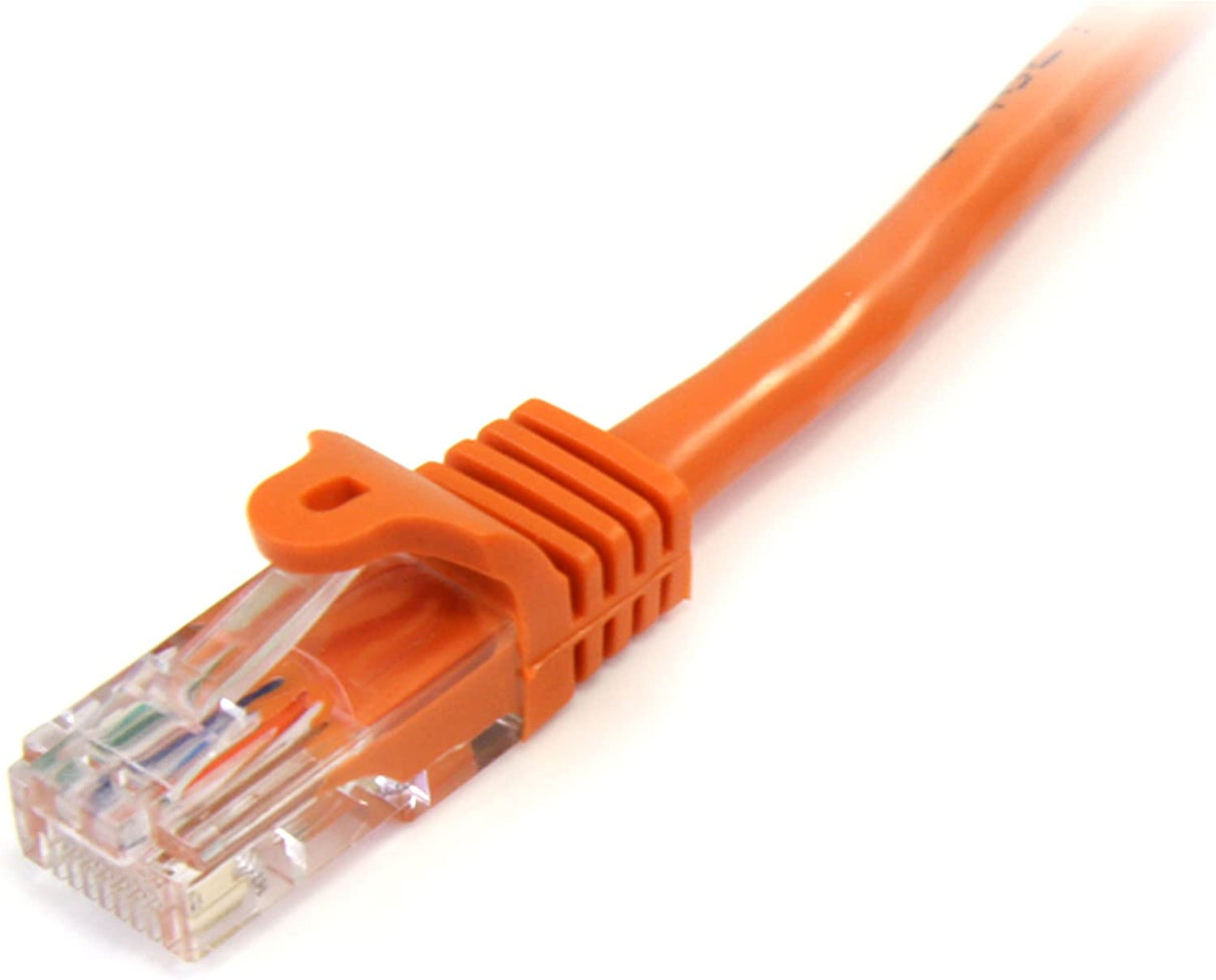 StarTech.com 6 ft. (1.8 m) Cat5e Ethernet Cable - Power Over Ethernet - Snagless - Orange - Ethernet Network Cable (45PATCH6OR) 6 ft / 2m Orange