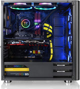 Thermaltake V200 Tempered Glass RGB Edition 12V MB Sync Capable ATX Mid-Tower Chassis with 3 120mm 12V RGB Fan + 1 Black 120mm Rear Fan Pre-Installed CA-1K8-00M1WN-01