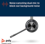 Poly - Voyager 4320 UC Wireless Headset (Plantronics) - Headphones with Boom Mic - Connect to PC/Mac via USB-C Bluetooth Adapter, Cell Phone via Bluetooth - Works with Teams, Zoom &amp; More USB-C Headset