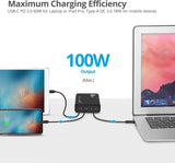 SIIG 100W Dual USB-C PD 3.0 &amp; QC 3.0 Combo Power Charger -Black, USB-C Charger,2X PD 3.0 USB-C + 2X QC 3.0 USB-A,for MacBook,iPad,iPhone,XPS,Galaxy and More Phone/Laptop/Tablet AC-PW1N11-S1