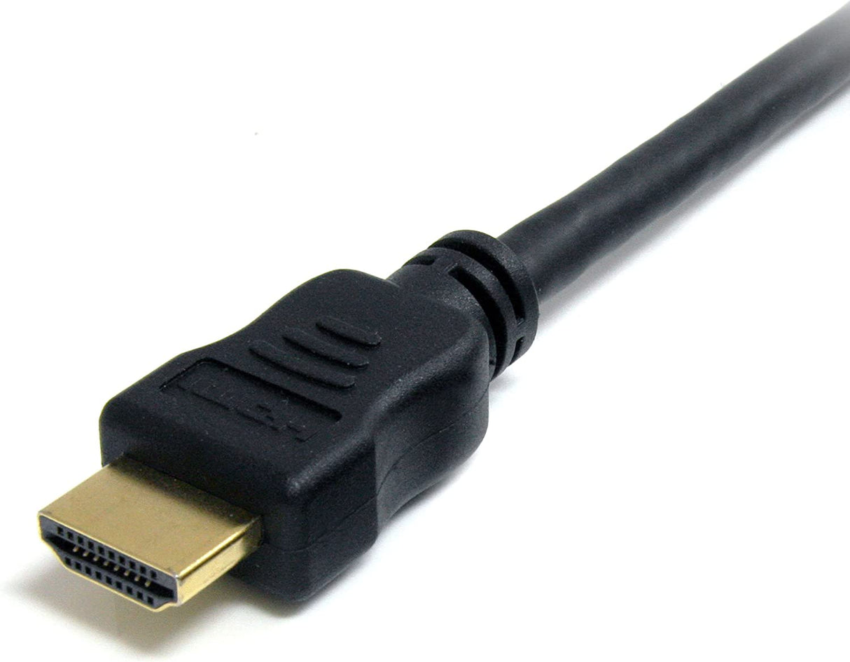 StarTech.com 3 ft High Speed HDMI Cable with Ethernet - Ultra HD 4k x 2k HDMI Cable - HDMI to HDMI M/M - 1080p Audio/Video, Gold-Plated (HDMIMM3HS) Black 3 ft / 1m Normal