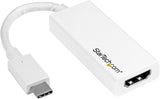 StarTech.com USB C to HDMI Adapter - White - 4K 60Hz - Thunderbolt 3 Compatible - USB Type C to HDMI Dongle Converter (CDP2HD4K60W) White 4K 60Hz