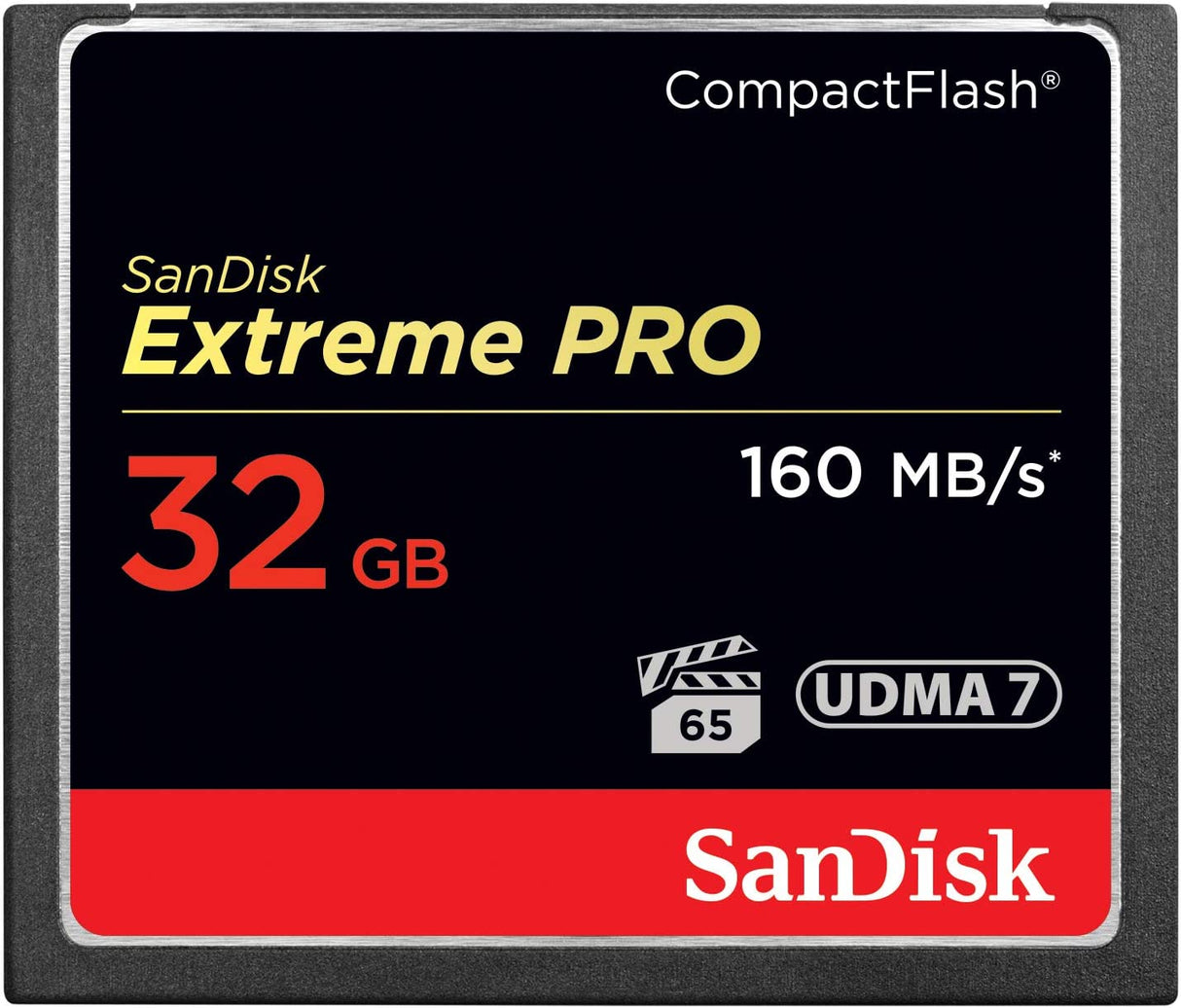 SanDisk Extreme PRO 32GB CompactFlash Memory Card UDMA 7 Speed Up to 160MB/s- SDCFXPS-032G-X46