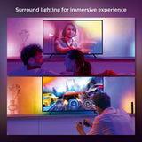 Philips Hue Gradient LightStrip 75" (Sync with TV, Music and Gaming), Hue Hub &amp; Hue Sync Box Required 75-Inch TV Lightstrip Only