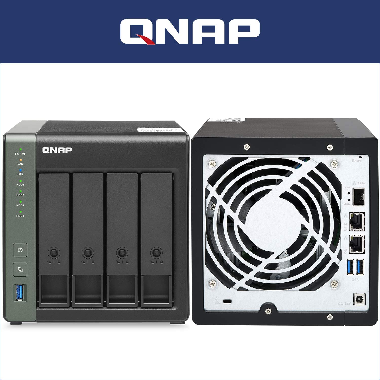 QNAP(キューナップ)10GbE + 2.5Gbe L2 Webマネージドスイッチ 2つの