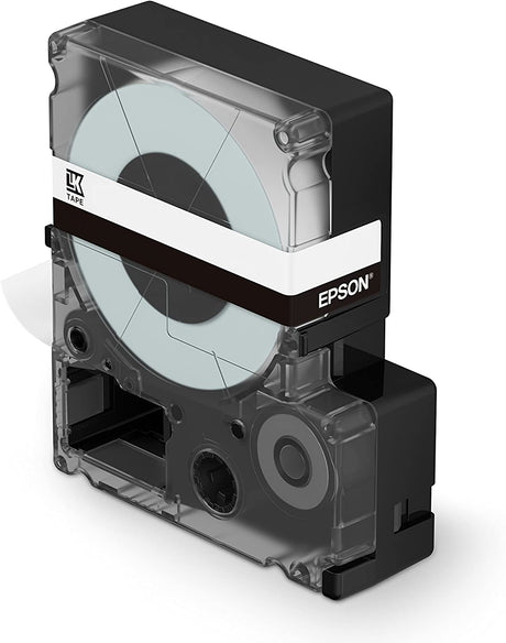 Epson LabelWorks Standard LK (Replaces LC) Tape Cartridge ~1/2" Black on White (LK-4WBN) - for use with LabelWorks LW-300, LW-400, LW-600P and LW-700 Label Printers