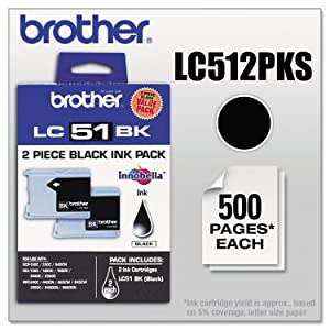 Brother Lc512pks Lc512pks Innobella Ink, Black, 2/Pk