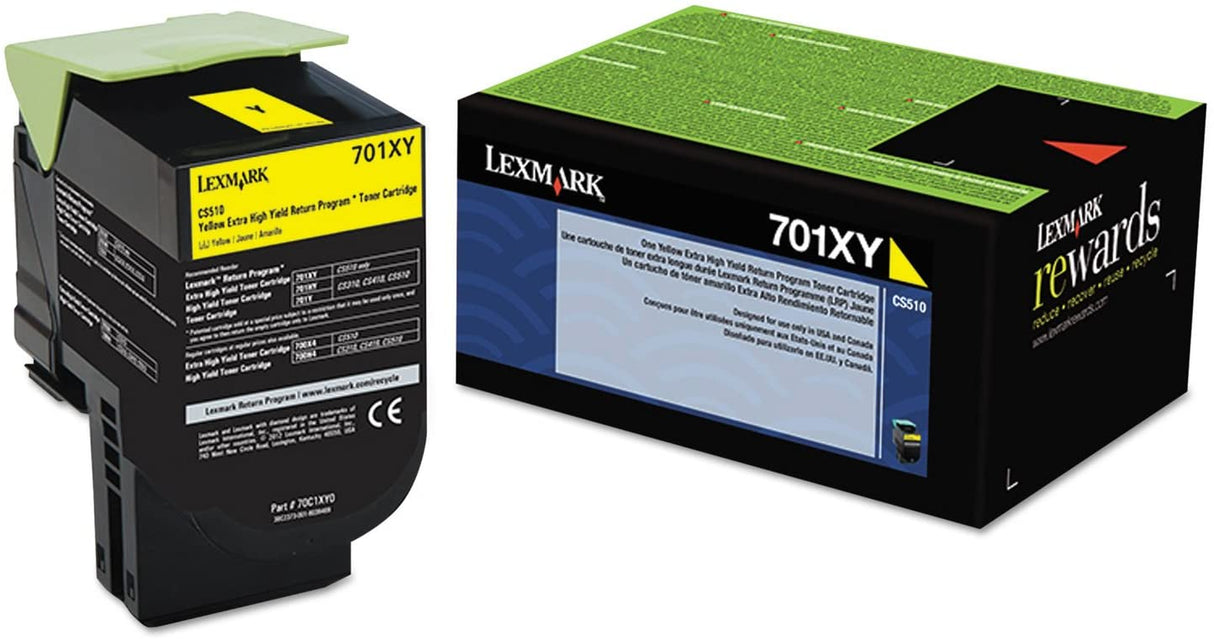 Lexmark (701xy) Extra High Yield Yellow Return Program Toner Cartridge (4,000 Yield)