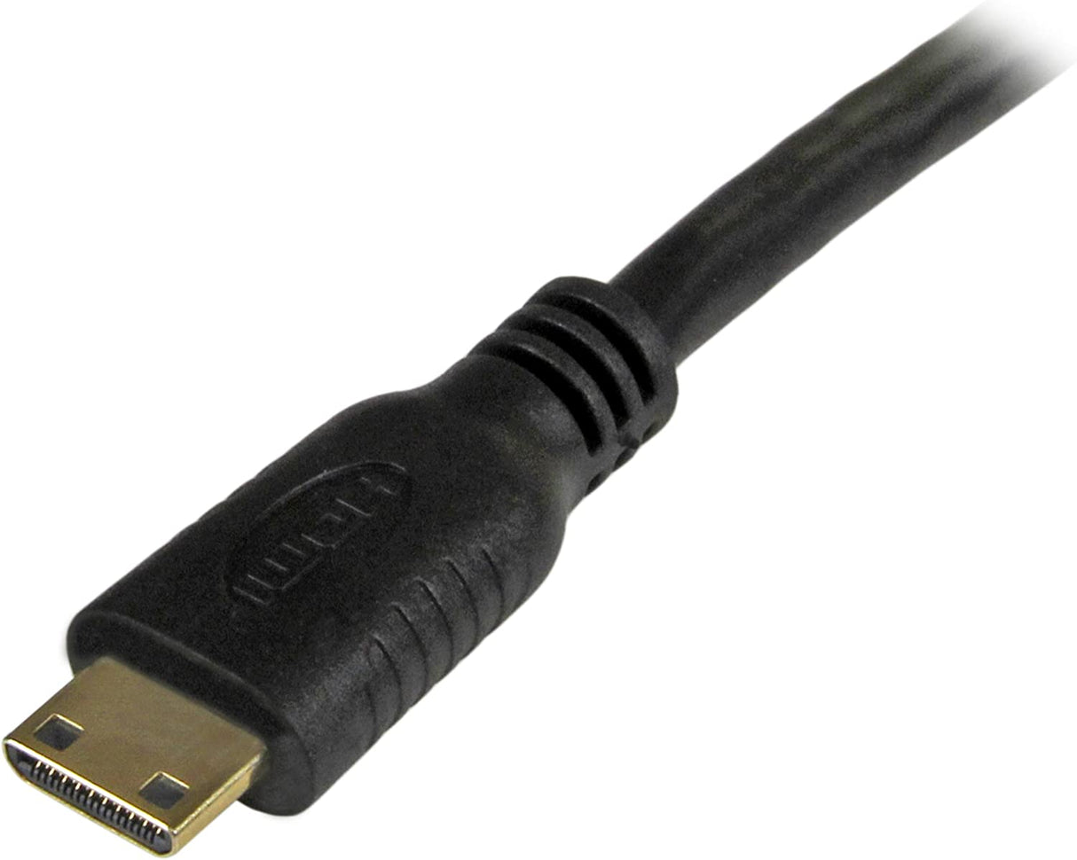 StarTech.com HDMIACMM1 High Speed HDMI Cable with Ethernet - HDMI to HDMI Mini- M/M, 1-Feet