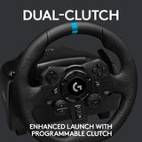 Logitech G923 Racing Wheel and Pedals for PS 5, PS4 and PC featuring TRUEFORCE up to 1000 Hz Force Feedback, Responsive Pedal, Dual Clutch Launch Control, and Genuine Leather Wheel Cover PlayStation|PC Wheel Only