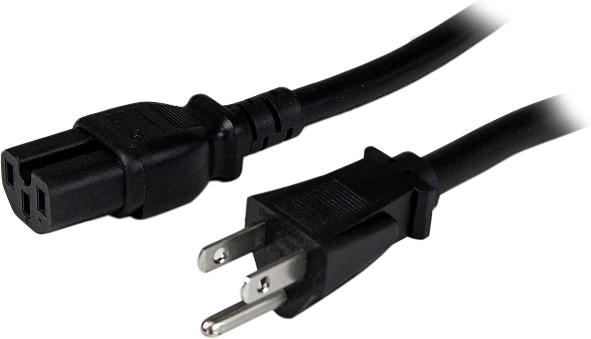 3ft (1m) Heavy Duty Power Cord, NEMA 5-15P to C13 AC Power Cord, 15A 125V,  14AWG, Replacement Computer Power Cord, Monitor Power Cable, NEMA 5-15P to