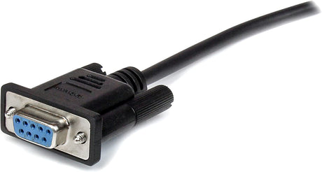 StarTech.com 0.5m Black Straight Through DB9 RS232 Serial Cable - DB9 RS232 Serial Extension Cable - Male to Female Cable - 50cm (MXT10050CMBK) Black 1.5 ft / 45cm Cable