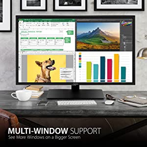 ViewSonic VX4381-4K 43 Inch Ultra HD MVA 4K Monitor Widescreen with HDR10 Support, Eye Care, HDMI, USB, DisplayPort for Home and Office 43-Inch 4K UHD