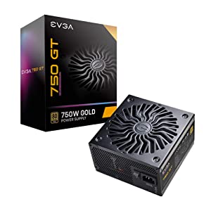 EVGA SuperNOVA 750 GT, 80 Plus Gold 750W, Fully Modular, Auto Eco Mode with FDB Fan, 7 Year Warranty, Includes Power ON Self Tester, Compact 150mm Size, Power Supply 220-GT-0750-Y1 GT 750W