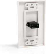 StarTech.com Single Outlet Female HDMI Wall Plate White - Wall mount plate - white - HDMIPLATE