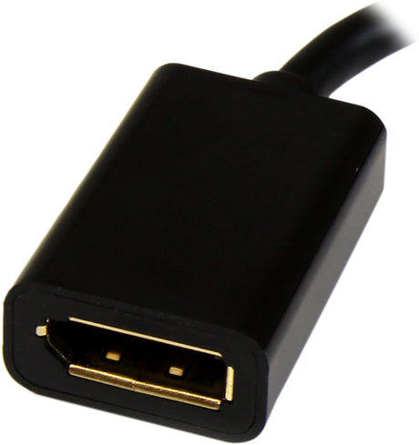 StarTech.com Mini DisplayPort to DisplayPort Adapter - 4K x 2K UHD Video - Mini DP to DP Converter - Mini DisplayPort to DisplayPort 1.2 Adapter - mDP PC/Computer to DP Monitor/Display (MDP2DPMF6IN) 6in / 15cm Black