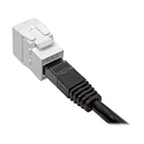 Tripp Lite RJ45 Keystone Jack, Cat6a/Cat6/Cat5e, RJ45 Connector, Shuttered, Dust Cap, No Tools Required, PoE/PoE+ Compliant, TAA Compliant, White (N238-001-GY-TF)