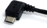 StarTech.com 3 ft / 91cm Micro USB Cable - A to Left Angle Micro B - USB Type A - 90 Degree Micro-USB Type B (M) - Black (UUSBHAUB3LA) 3 ft / 1m Left Angle