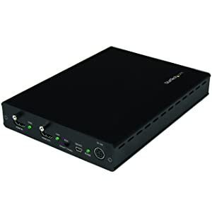 StarTech.com 3 Way HDMI Splitter - HDBaseT Extender Kit w/ 3 Receivers - 1x3 HDMI over CAT5e / CAT6 Splitter - 3 Port HDBaseT HDMI Extender - Up to 4K (ST124HDBT)