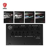 MSI MPG A1000G PCIE 5 &amp; ATX 3.0 Gaming Power Supply - Full Modular - 80 Plus Gold Certified 1000W - 100% Japanese 105°C Capacitors - Compact Size - ATX PSU