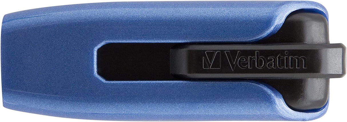 Verbatim 256GB USB 3.0 Store 'n' Go V3 Max Flash Drive - Cap-Less &amp; PC / Mac Compatible - Blue 256 GB