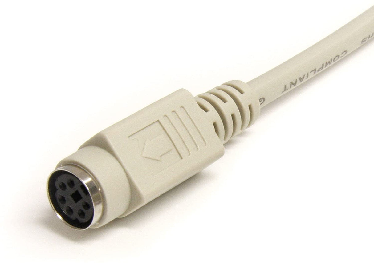 StarTech.com 6 ft PS/2 Keyboard or Mouse Extension Cable - M/F - Keyboard/Mouse Cable - PS/2 (M) to PS/2 (F) - 6 ft - KXT102, Beige