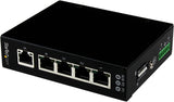 StarTech.com 5 Port Unmanaged Industrial Gigabit Ethernet Switch - DIN Rail / Wall-Mountable Network Switch - Rugged IP30 Gigabit Switch (IES51000) No PoE
