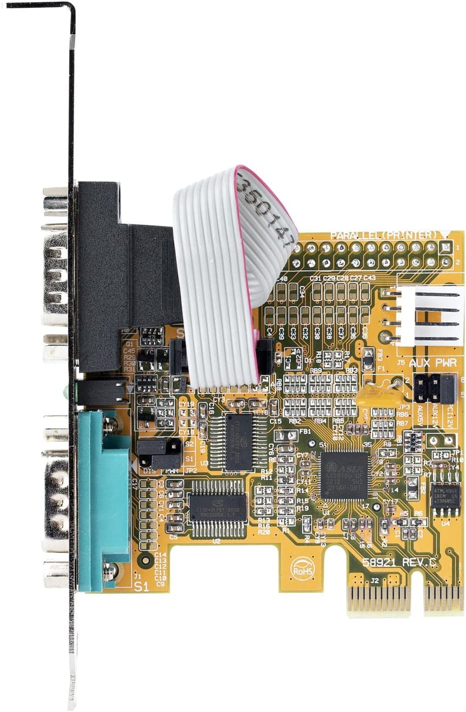 StarTech.com 2-Port PCI Express Serial Interface Card, Dual Port PCIe to RS232 (DB9) Serial Card, 16C1050 UART, Standard/Low Profile Brackets, COM Retention, for Windows/Linux (21050-PC-SERIAL-CARD)