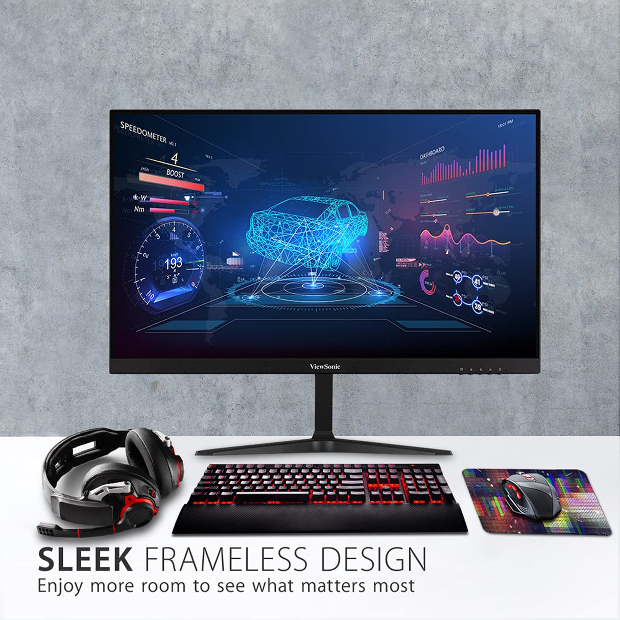 ViewSonic OMNI VX2418-P-MHD 24 Inch 1080p 1ms 165Hz Gaming Monitor with Adaptive Sync, Eye Care, HDMI and DisplayPort 24 Inch FHD 165Hz