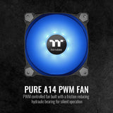 Thermaltake 140mm Pure A14 PWN Case Fan (Single Pack)-Blue CL-F110-PL14BU-B Blue 140mm