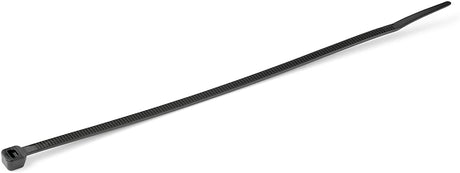 StarTech.com 10"(25cm) Cable Ties - 1/8"(4mm) Wide, 2-5/8"(68mm) Bundle Diameter, 50lb(22kg) Tensile Strength, Nylon Self Locking Zip Ties w/Curved Tip - 94V-2/UL Listed, 100 Pack - Black 10 in | 50 lbs (22kg) Standard w/Self Locking 100