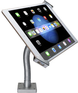 CTA Digital: Security Gooseneck Tabletop &amp; Wall Mount for 7-13" Tablets/iPad 10.2-inch (7th Gen.), iPad Air 3, iPad Mini 5, 12.9-inch iPad Pro,iPad Gen 6, Surface Pro 4 &amp; More, Silver (PAD-SGM) Gooseneck support