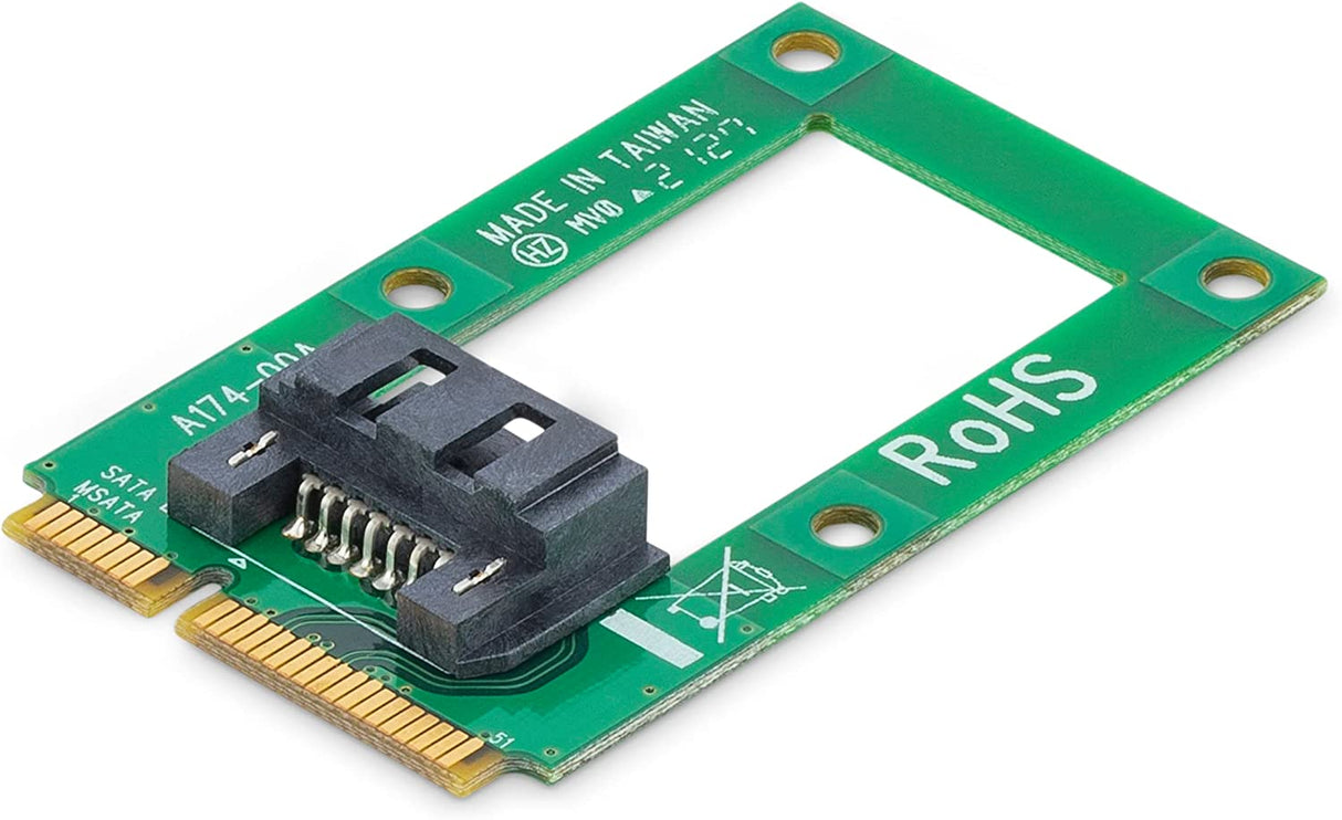StarTech.com mSATA to SATA HDD / SSD Adapter – Mini SATA to SATA Converter Card - mSATA to SATA 2.5/3.5 Hard Drive Adapter Converter Card (MSAT2SAT3) mSATA SATA Drive