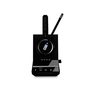 Epos Sennheiser SDW 5066 (507024) - Double-Sided (Binaural) Wireless Dect Headset for Desk Phone Softphone/PC &amp; Mobile Phone Connection Dual Microphone Ultra Noise Cancelling, Black