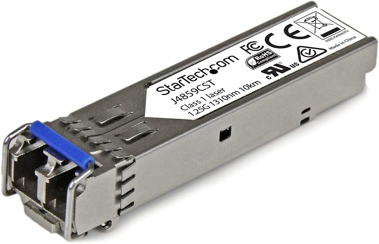 StarTech.com HPE J4859C Compatible SFP Module - 1000BASE-LX - 1GbE Single Mode (SMF)/Multi Mode Fiber Optic Transceiver-1GE Gigabit Ethernet SFP - LC 10km-1310nm-DDM HPE 1400,1700,1820(J4859CST) 0.5"x0.6"x2.2" J4859C