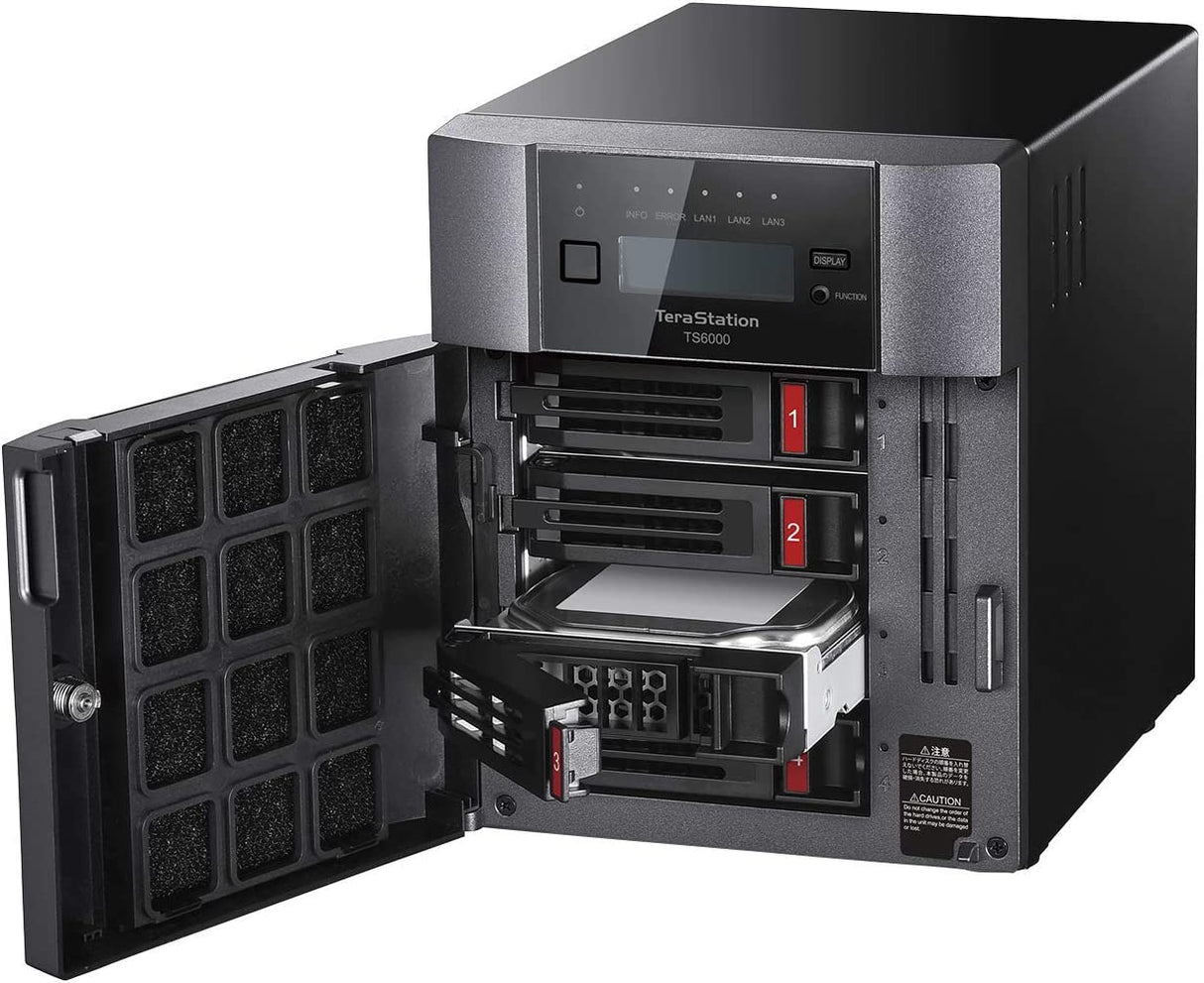 BUFFALO TeraStation 6400DN 32TB (4x8TB) Desktop NAS with HDD Included + Snapshot Protection Against Ransomware / 4 Bay / 10GbE / Storage Server / NAS Server / NAS Storage/ Network Storage/ File Server Desktop 4 Drive Bays 32 TB