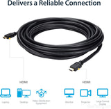 StarTech.com 35ft Plenum Rated HDMI Cable, 4K High Speed Long HDMI Cord w/ Ethernet, 4K30 UHD, 10.2 Gbps, HDCP 1.4, In Wall Plenum HDMI 1.4 Display Cable, HDMI to HDMI Computer to TV Cable (HDPMM25) 35 ft / 10.5m