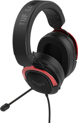 ASUS TUF Gaming H3 Wired Headset - Discord Certified Mic, 7.1 Surround Sound, 50mm Drivers, Lightweight, 3.5mm, for PC, Mac, PS4, Xbox One, Switch and Mobile Devices - Red